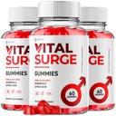 (3 Pack) Vital Surge Gummies, Official Vital Surge Maximum Strength 1000MG Advanced Supplement Gummys, VitalSurge Mens Detox Supplement, Vitasurge Gomitas Chews with Natural Ingredients (180 Gummies)