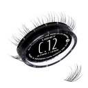 Lashife Curl 12mm Gossamer DIY predĺženie rias Refill, čierna, ľahko falošné riasy pre prirodzený vzhľad