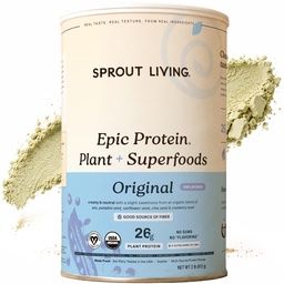 Sprout Living Plant Based Protein & Superfoods Powder, Original, Unflavred 