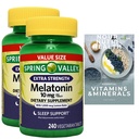 2 Pack of Extra Strength Sleep Support Melatonin Tablets Dietary Supplement Value Size, 10 mg, 240 Count, 2 Bottle, Includes Exclusive Vitamin and Mineral Guide