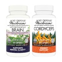 Host Defense Bundle s MycoBotanics Mozog* Kapsule, 60 Počet a Cordyceps Kapsule, 60 Počet - Podpora Pamäť a zameranie - Podpora Immune Health & Energy