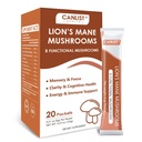 CANLIST Lion's Mane Mushroom Powder with Lions Mane, Cordyceps, Chaga, Reishi, Shiitake, Boletus, Agaricus Bisporus, Turkey Tail for Better Energy, Cognitive Focus & Immune Support, 20 Packets