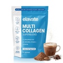Elevate Multi Collagen Superblend Powder, Chocolate, 220g | Multi Collagen Blend, With Hyaluronic Acid & Vitamin C, Chocolate Flavor, Supports Skin, Hair, Nails & Joints