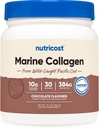 Nutricost Marine Collagen (Chocolate Flavor) 30 Slúži - Collagen Supplement from Wild Caught Pacific Cod Fish