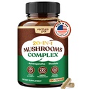 20 in 1 Mushroom Supplement with Lion's Mane, Reishi, Cordyceps, Turkey Tail, Chaga & Ashwagandha, Made in USA, Brain Support for Memory and Focus, Immune & Energy Formula, Vegan, 120 Capsules