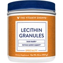Vitamín Shoppe Lecitin Granulát - prírodná kombinácia esenciálnych mastných kyselín na podporu mozgovej a nervovej funkcie, 100% Soy Based, Once Daily (16 Ounces Powder)