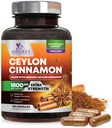 Organické Ceylon škorica Supplement 1800mg - Certified Organic Ceylon škorica Powder Pills - Energy & Heart Support for Women & Men, Bottled in USA, Antioxidant, Gluten Free, Non-GMO - 180 Kapsule