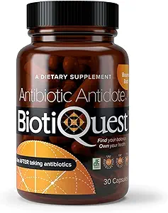 BiotiQuest Antibiotické antidotum Probiotiká na obnovenie rovnováhy tela Po užívaní antibiotík, 20 miliárd CFU, non-GMO, a bez lepku, 30 kapsúl