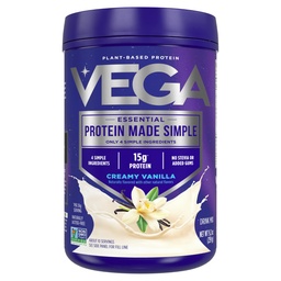 Vega Protein Made Simple Protein Powder, Vanilla - Stevia Free, Vegan, Plant Based, Zdravé, Gluten Free, Pea Protein for Women and Men, 9.2 oz (Packaging May Vary)