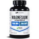 HealthFare Magnesium 500mg | 240 Vegan Capsules | Extra Strength Essential Mineral Supplement | High Absorption Formula | Non-GMO, Gluten-Free | Made in USA