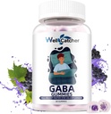 GABA Supplement Gummies 500mg: Žuvacia GABA L-teanine Supplement Gummy pre dospelých Deti Non Melatonin Sleep Aid Calm Mind with 5-HTP for Stress Relief Zzz Lepšia bezcukrová hroznová aróma 60CT