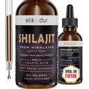 Shilajit Resin Organic Liquid Supplement, Shilajit Himalayan Organic, Tekuté vitamíny pre ženy a mužov, 85+ Trace Minerals, Alternatíva k Resin & Capsules, Energy & Immune Function, Vegan, 60 ml