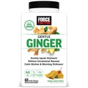 FORCE FAKTOR nežné zázvorové žuvačky pre nauzeu úľavu, pohybové choroby, a ranné choroby, zázvor doplnok s vitamínom B6 pre podporu trávenia, non-GMO, med-Lemon zázvor chuť, 60 mäkké žuvačky