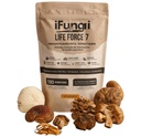 Life Force 7 Mushroom Blend Powder, Organic Lions Mane, Reishi, Chaga, Cordyceps, Maitake & Turkey Tail Powder, Premium 12:1 Fruiting Bodies Extract for Focus, Memory, Immunity & Natural Energy, 150g