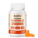 duwhot Vitamin D2 Gummies 2000 IU, Plant-Based Vitamin D Supplement from Whole Mushroom, for Bone, Muscle & Immune Support, Daily Sunshine Supply, Vegan, Non-GMO, Orange, 60 Chews