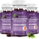 Mulittea Glukozamín Chondroitín Gummy - Extra sila Spoločná podpora doplnok s MSM a bazy pre prírodné kĺby, Antioxidant imunitná podpora pre dospelých, muži a ženy-(3 balenie)