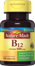 Prírodné vitamíny B-12 500 μg tablety 100 ea (balenie 2)