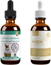 Rejuvica Zdravie Aktívny Adrenal + Active Maca - Podpora energie + Stres - Tekuté dodanie pre lepšiu absorpciu - Rhodiola, Maca, Svätý bazalka, Ashwagandha & Viac!