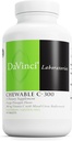 DaVinci Labs Chewable C-300 - doplnok k podpore imunitného zdravia, výroby cholesterolu a kolagénu - s vitamínom C, pektínom a viac - bez lepidla - Orange Ananás Flavor - 90 Vegetariánskych tabliet