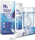 Hydrogen Water Tablets with Magnesium, 12PPM H2 Molecular Hydrogen Tablets for Drinking Water, Mineral Supplements for Focus, Energy Boost, Healthy Aging, 60 Count 2 Month Supply