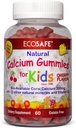 ECO SAFE Coral Calcium Vitamin D3 Kids Gummy, Natural Cherry Flavor, Non GMO, Gluten-Free, Dairy-Free, Soy-Free and Gelatin Free - 300 mg of Calcium, and 800 IU of Vitamin D3-60 Gummies (2 Pack)