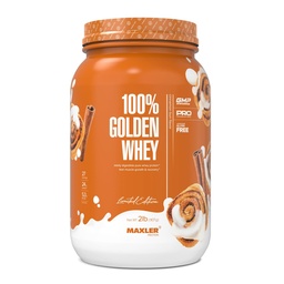 Maxler 100% Zlatá srsť Protein - 24 g proteínu na jeden podávací - Prémiový prášok na srsť na predúpravu po tréningu - Fast-Absorbing Srvátkový koncentrát, Izolát a hydrolyzát Zmes - Škorica Bun 2 lbs