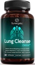 Sunergetic Premium Lung Support Supplement - Pľúcna očista a detox doplnok s Mullein Leaf, NAC, Hypromelain & Boswellia-Lung Health Formula pre respiračné, dýchacie a bronchiálne zdravotné-60 kapsule
