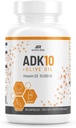 ADK 10 vitamínový doplnok + olivový olej pre lepšiu absorpciu - s vitamínmi A + D3 (10 000 iu) + K2 (MK7+MK4) - 90 kapsúl - vegetarián - non-GMO