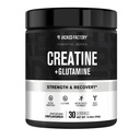 Jacked Factory Creatin + glutamín - Kreatín Doplnok s L-Glutamine pre svalové zotavenie, rast svalov, zvýšená sila, Zvýšený energetický výstup, a zdravie Gut - 30 Slúži, neochutené