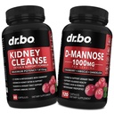Cleanse & D Mannose Supplements - Obličky Detox Suplement Suplement, D- Mannose 500mg 1000mg Kapsule - DMannose & Natural Cranberry na podporu obličiek, močového mechúra a močových ciest zdravotné doplnky