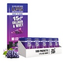 Výživové návrhy LPS Liquid Collagen & Whey Protein Supplement - Non-GMO Drink, bez cukru - Podporuje zdravú pokožku a vlasy pre mužov a ženy, Hrozno, single Serve (100 paketov)