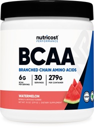 Nutricost BCAA prášok (Watermelon, 30 Servings) - Optimálny pomer 2:1:1