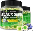 Black Seed Oil Gummies & Chlorofyl, Biotin 500mcg s hydrolyzovaným kolagénom, Raw Manuka Honey, Organic Cold Pressed - Ultimate Absorpcia pre pokožku, vlasy a nechty, Digestive, Celkové zdravie, 1 balenie