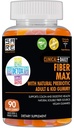 KLINICKÉ DAILY Fiber Max, Vegan High Fiber Gummies pre dospelých a deti. Zápcha Relief pre dospelých a deti. Prebiotické Inulin Fiber Supplement Gummies. 90 Bezlepkové preháňadlo Gumičky pre opravy Gut