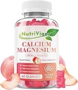 Vápnikové guličky 600 mg s vitamínom D3, kalcium Magnézium zinok Gumies pre podporu kostí a imunitného systému, kalcium doplnok pre ženy a mužov, bez cukru, Vegan, Peach Flavor, 60 Počet