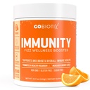 GOBIOTIX Vitamín C - Imunitný doplnok na podporu obrany - Imunitný prášok Wellness Booster - Vegan Superfood - Staršie plody, kurkuma, B12 Vitamín Supplement, non-GMO a bez cukru (Orange)