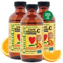 ČILDLIFE ESSIENTY Tekutý vitamín C - čistý vitamín C tekutý doplnok pre deti, imunitný systém podpora, skvelá chuť - prírodná Orange chuť, 4 Fl Oz (pack of 3)