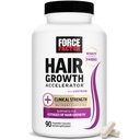 FORCE FACTOR Accelerator pre rast vlasov Multivitamín pre ženy a mužov, s Lustriva, Biotin, Horsetail & Vitamíny A, B12, C, D & E pre hrubšie vlasy, zdravšia koža a nechty, 90 kapsúl