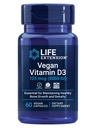 Life Extension Vegán Vitamín D3, 125 mcg (5000 IU), cholekalciferol z rias, s vysokou potenciou Immune, Bone & Celobody Health, Gluten-free, non-GMO, 1 Daily, Vegan, 60 Vegan Kapsule