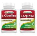 Najlepšie prírodné L- citrulín 2000 mg & L-arginín 1000 mg