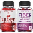Atlantis Nutrition Tart Cherry 60 Gummies + bez cukru Prebiotické Fiber Gummies pre dospelých 2-Pack (120 Gummies)