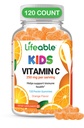 LEKÁRSKE NÁJDITE vitamín C Gumičky pre deti - Vegan, bez GMO a bez lepidla - veľké ochutnávky Orange Flavor Pektínové žuvačky - Detské diétne doplnky - 250 mg vitamínu C - 120 želé [60 dávok]
