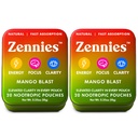 Caffeine Nootropic Pouches, Nicotine Free, Alpha GPC, Mango Blast, 2 Pack | With Alpha GPC, L-Tyrosine, L-Theanine, Lion's Mane, Cordyceps & Reishi, No Sugar or Artificial Sweeteners