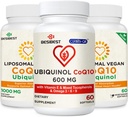 CoQ10 600mg 1PCS Bundle with 1000mg Lipozomal CoQ10 Ubichinol Supplement 2PCS