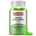 Kava Kava Gummies 1000mg per serving, sleep support, Natural Lemon Flavor, 60 Vegan Gummies, Stres Relief & Relaxation Supplement