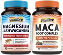 Vitalibre Magnesium Complex 90 Vegan Capsules and Maca Root 1,500mg 90 Capsules Bundle Non-GMO
