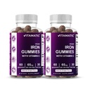 Vitamatické železo 65 mg Gumies Supplement for Women & Men - 60 Vegan Gummies - Veľké ochutnávanie železnatých vitamínov s vitamínom C (2)