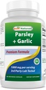 Najlepšie prírodné petržlen a cesnak 1000 mg na obsluhu 250 Vegetariánske kapsule. Bez lepku a bez GMO.