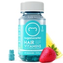 SugarBearPro Vlasy Vitamín Gummy 1 Mesiac Supply, Extra Strength Biotin 6000mcg for Hair Growth, Vegan Vitamin B12, MSM, Inositol, Omega 3, Elderberry, Certified Kosher, Halal, Cruelty-free