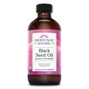 HERITAGE STORE Black Seed Oil, Organic, Cold Pressed Nigella Sativa Supplement with Thymochinón, Omega 3 6 9, Antioxidant, Imunity, Cholesterol, Digestive, Heart & Join Health Support*, Vegan, 8oz